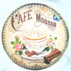 Dřevěné dno s potištěným motivem kruh 30 cm - Cafe Mousse 715