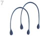 Popruh / ucho na kabelku 2x60 cm - modrá