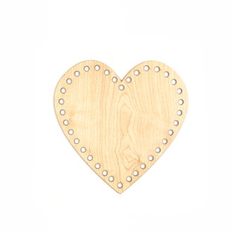 Dřevěné dno srdce 20 cm - topol