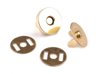 Magnetické zapínání 18 mm - zlatá