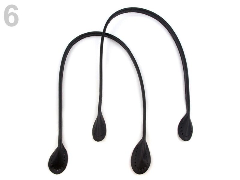 Popruh / ucho na kabelku 2x60 cm - černá