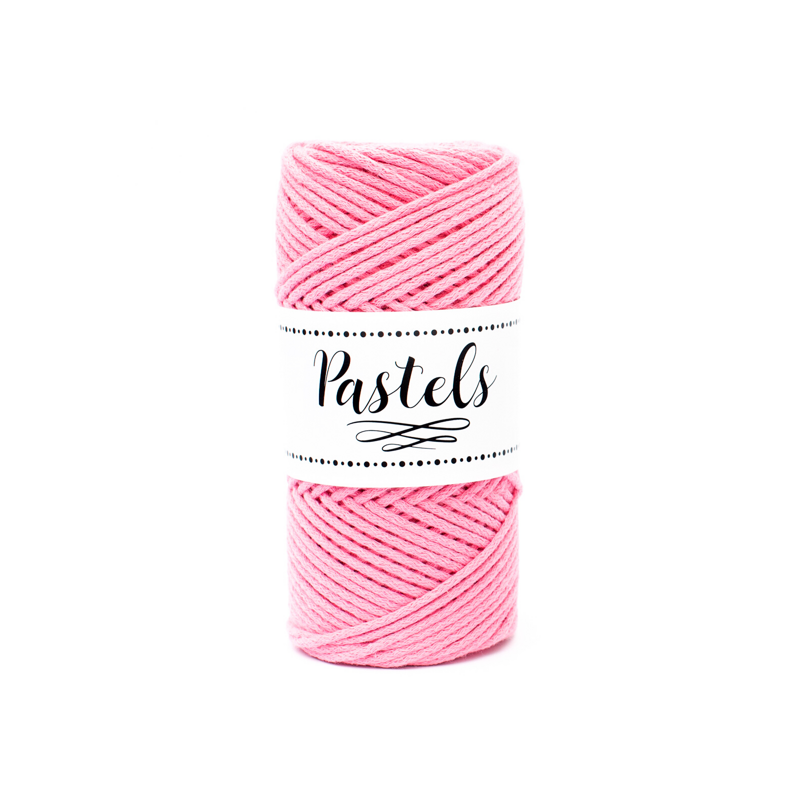 Bavlněné šňůry Pastels 3mm - růžová 15